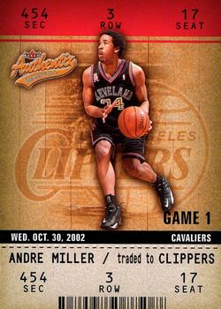 2002-03 Fleer Authentix #15 Andre Miller Front