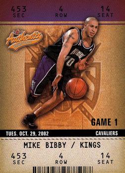 2002-03 Fleer Authentix #47 Mike Bibby Front