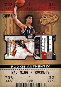 2002-03 Fleer Authentix #101 Yao Ming Front