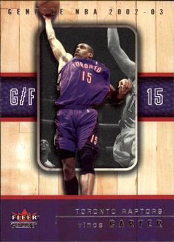 2002-03 Fleer Genuine #67 Vince Carter Front