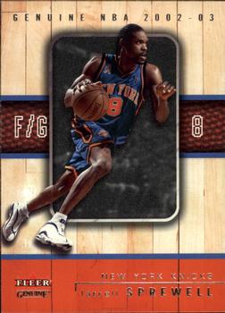 2002-03 Fleer Genuine #96 Latrell Sprewell Front