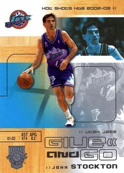 2002-03 Fleer Hot Shots #128 John Stockton / Karl Malone Front