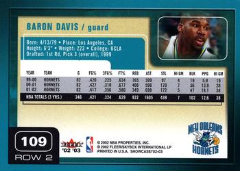 2002-03 Fleer Showcase #109 Baron Davis Back