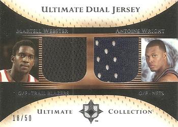 2005-06 Upper Deck Ultimate Collection - Ultimate Dual Jerseys #DJ-WW Martell Webster / Antoine Wright Front