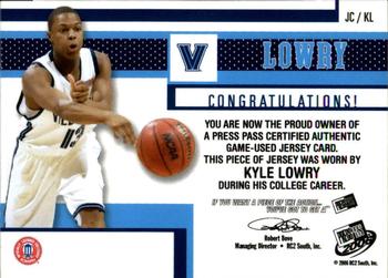 2006 Press Pass - Jerseys #JC/KL Kyle Lowry Back