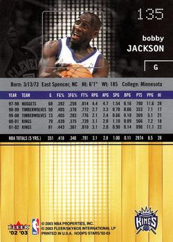 2002-03 Hoops Stars #135 Bobby Jackson Back