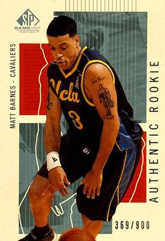 2002-03 SP Game Used #129 Matt Barnes Front