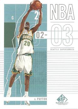 2002-03 SP Game Used #88 Gary Payton Front