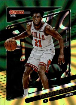 2021-22 Donruss - Holo Green and Yellow Laser #90 Thaddeus Young Front