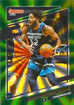 2021-22 Donruss - Holo Green Laser #75 Karl-Anthony Towns Front