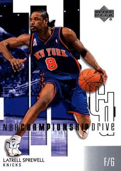 2002-03 Upper Deck Championship Drive #62 Latrell Sprewell Front