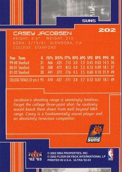 2002-03 Ultra #202 Casey Jacobsen Back