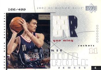 2002-03 Upper Deck Honor Roll #105 Yao Ming Front