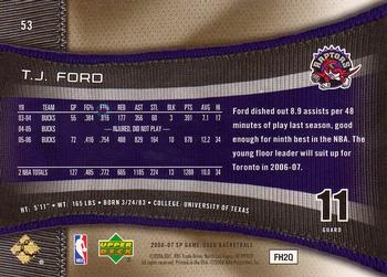 2006-07 SP Game Used - Gold #53 T.J. Ford Back