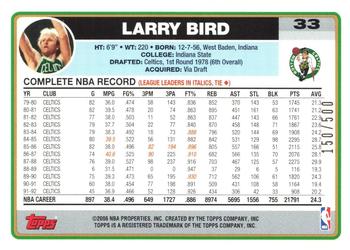 2006-07 Topps - Gold #33 Larry Bird Back