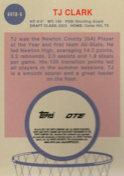 2021-22 Topps Chrome Overtime Elite - 1969 Topps Basketball #69TB-6 TJ Clark Back