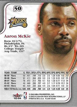 2003-04 Flair #50 Aaron McKie Back