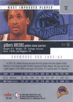 2003-04 Fleer Showcase #12 Gilbert Arenas Back