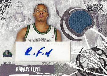 2006-07 Topps Luxury Box - Rookie Relics Autographs #RAR-RF Randy Foye Front
