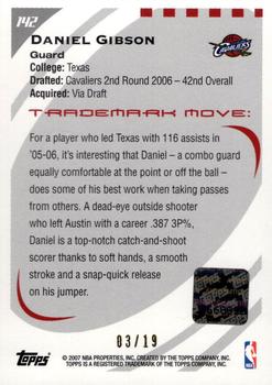 2006-07 Topps Trademark Moves - Wood #142 Daniel Gibson Back