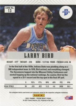 2021 Panini Prizm Draft Picks - Flashback #13 Larry Bird Back