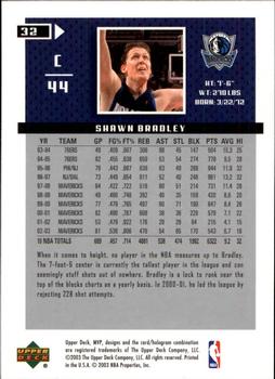 2003-04 Upper Deck MVP #32 Shawn Bradley Back