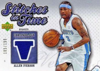 2006-07 Upper Deck Chronology - Stitches in Time #SIT-AI Allen Iverson Front