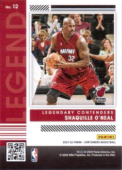 2021-22 Panini Contenders - Legendary Contenders #12 Shaquille O'Neal Back