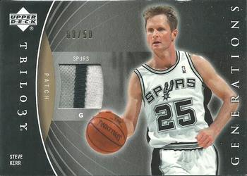 2006-07 Upper Deck Trilogy - Generations Past Patches #PM-SK Steve Kerr Front