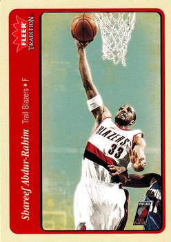 2004-05 Fleer Tradition #77 Shareef Abdur-Rahim Front