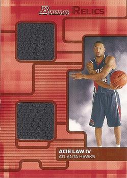 2007-08 Bowman - Relics Dual Bronze #BR-AL Acie Law IV Front