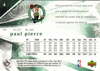 2004-05 SPx #4 Paul Pierce Back