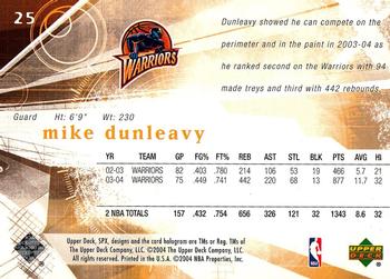 2004-05 SPx #25 Mike Dunleavy Back