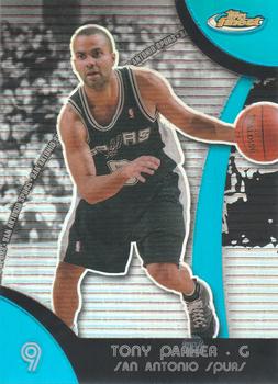 2007-08 Finest - Refractors Blue #9 Tony Parker Front