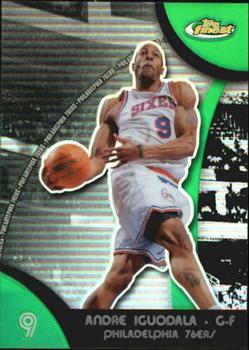 2007-08 Finest - Refractors Green #19 Andre Iguodala Front