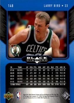 2004-05 Upper Deck Black Diamond #148 Larry Bird Back