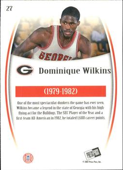 2007-08 Press Pass Legends - Bronze #27 Dominique Wilkins Back