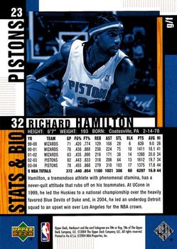 2004-05 Upper Deck Hardcourt #23 Richard Hamilton Back