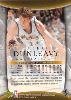 2004-05 Upper Deck Trilogy #31 Mike Dunleavy Back