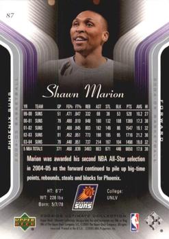 2004-05 Upper Deck Ultimate Collection #87 Shawn Marion Back