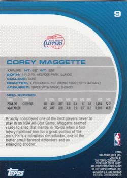 2005-06 Finest #9 Corey Maggette Back