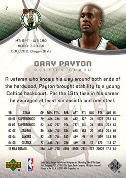 2005-06 SP Game Used #7 Gary Payton Back