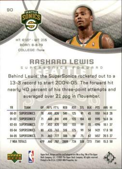 2005-06 SP Game Used #90 Rashard Lewis Back