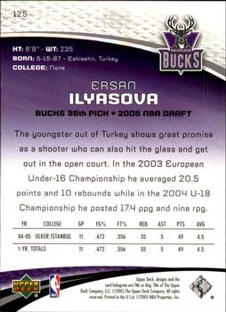 2005-06 SP Game Used #125 Ersan Ilyasova Back