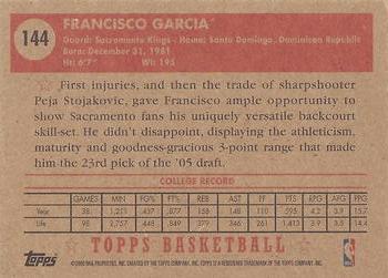 2005-06 Topps 1952 Style #144 Francisco Garcia Back