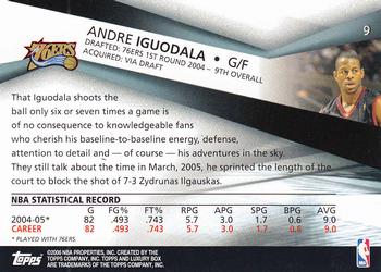 2005-06 Topps Luxury Box #9 Andre Iguodala Back