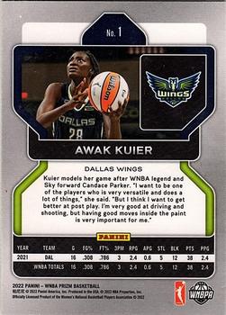 2022 Panini Prizm WNBA #1 Awak Kuier Back