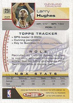 2005-06 Topps Total #251 Larry Hughes Back