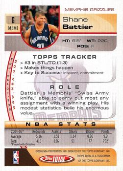 2005-06 Topps Total #6 Shane Battier Back