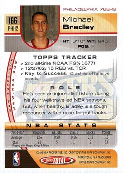 2005-06 Topps Total #166 Michael Bradley Back